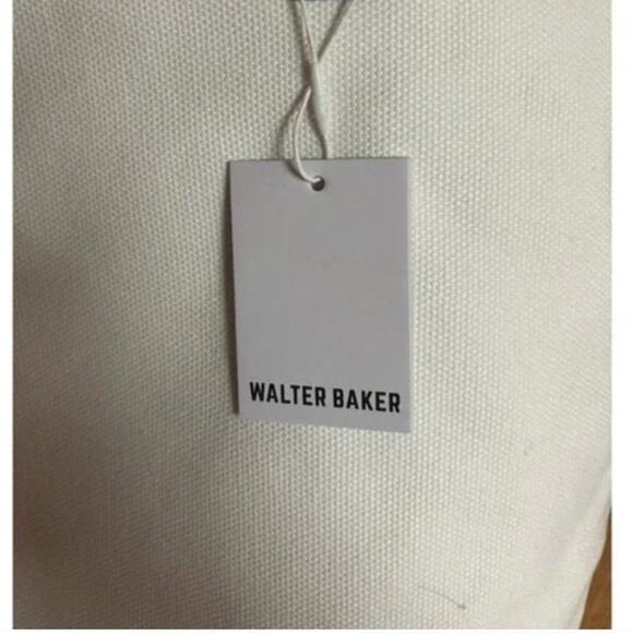 Walter Baker - Carly Tote Bag - White Canvas and Vegan Black Leather - NWT - Picture 5 of 6